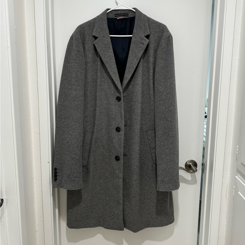Wool Tommy Hillfiger Grey Overcoat